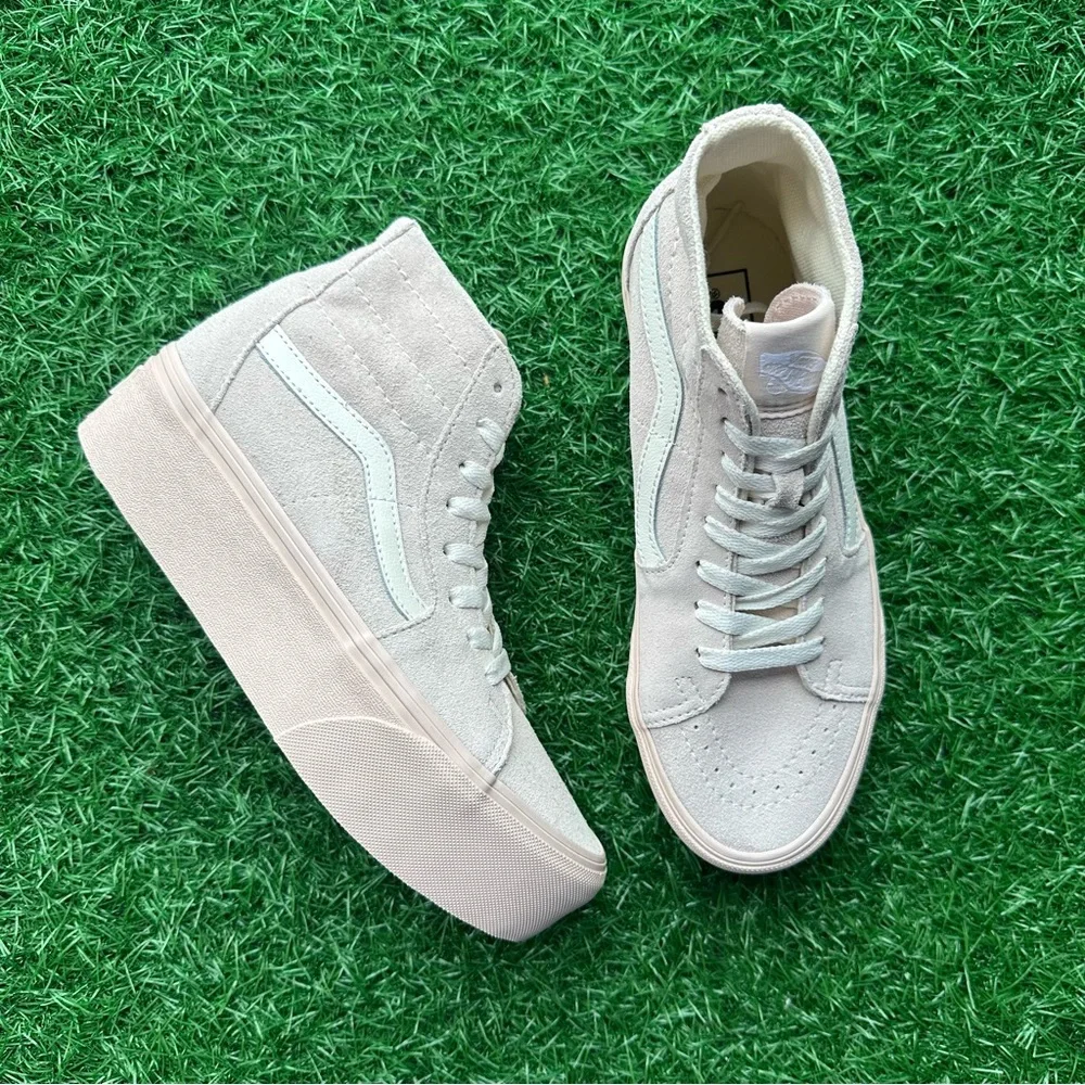 Vans Sk8 Hi Tapered Stackform Suede Shell Platform - Picture 8 of 9
